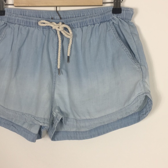 🛑🛑 SOLD!! Aerie Blue Chambray Ombré Soft Shorts - Picture 4 of 7